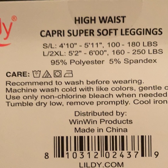 NIP Lildy High Waist Red+White & Blue Super Soft Plaid Capri Leggings Size L-2XL - Picture 8 of 11